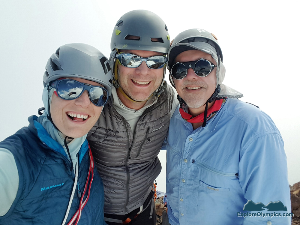 Team Elliemo on the summit of Mount Olympus